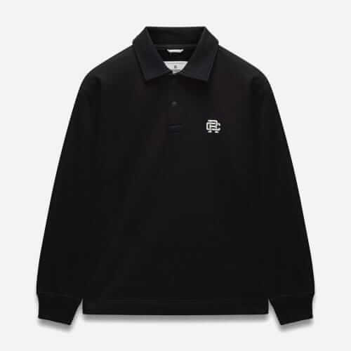Reigning Champ Embroidered Monogram French terry rugby sweatshirt