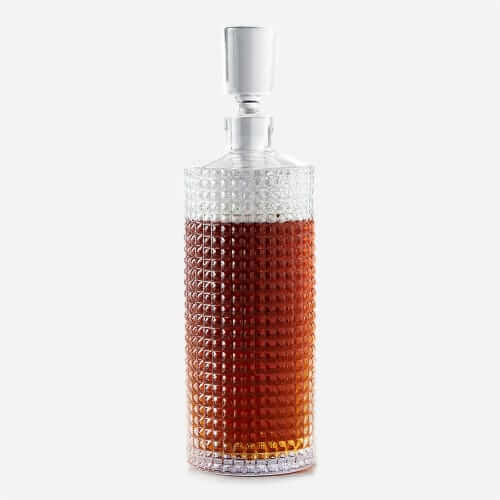CB2 stud glass decanter