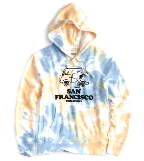 Todd Snyder Tie-dye Peanuts hoodie