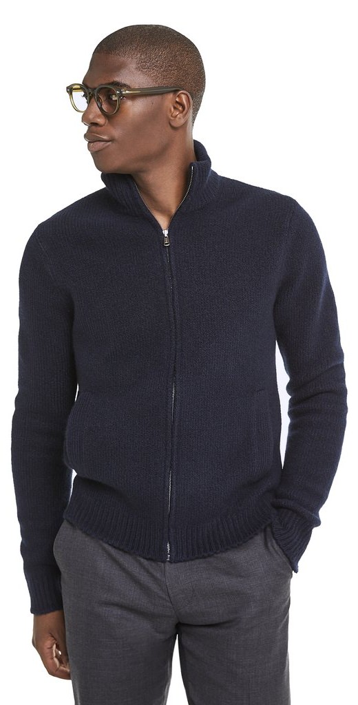 Todd Snyder Italian Boucle Full-Zip Sweater Jacket