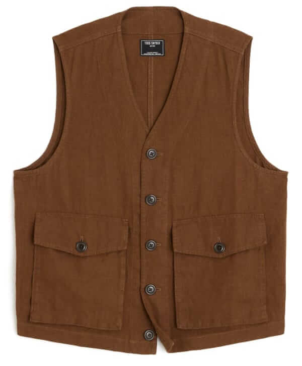 todd snyder linen utility vest