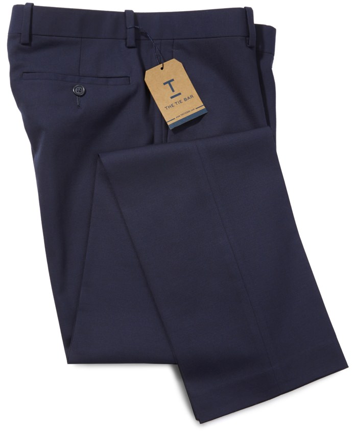 The Tie Bar Solid Wool Dress Pants