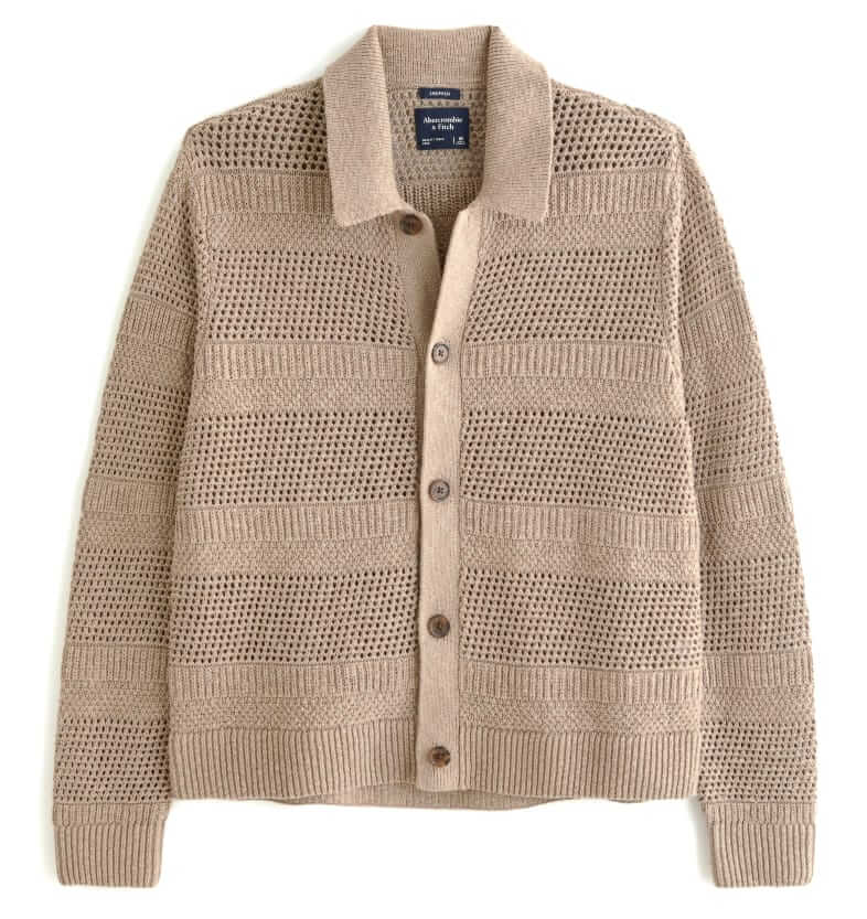 Abercrombie & Fitch Cropped crochet shirt