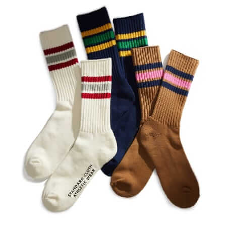 Standard Cloth Athletic stripe crew socks