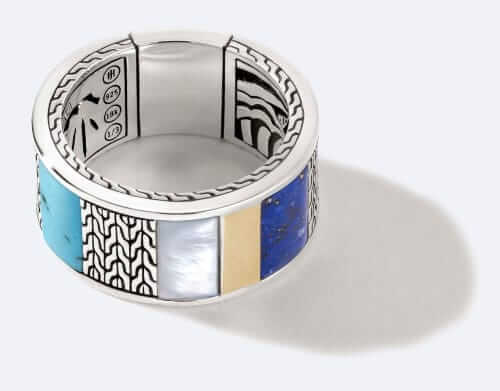 John Hardy Hand-Carved Chain Ring