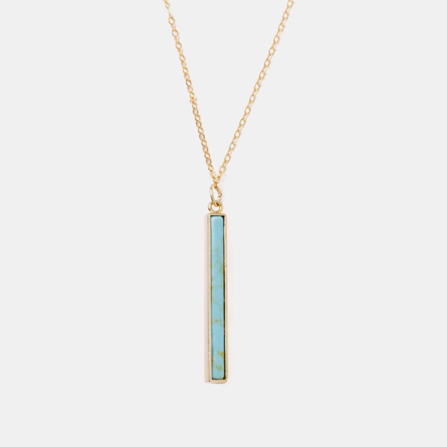 J.bee Turquoise and Gold Pendant