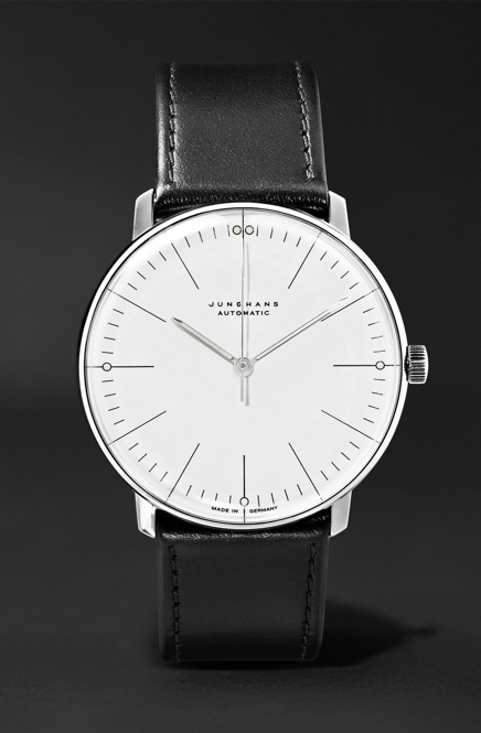 Junghans Max Bill Automatic 38mm Stainless Steel and Leather Watch