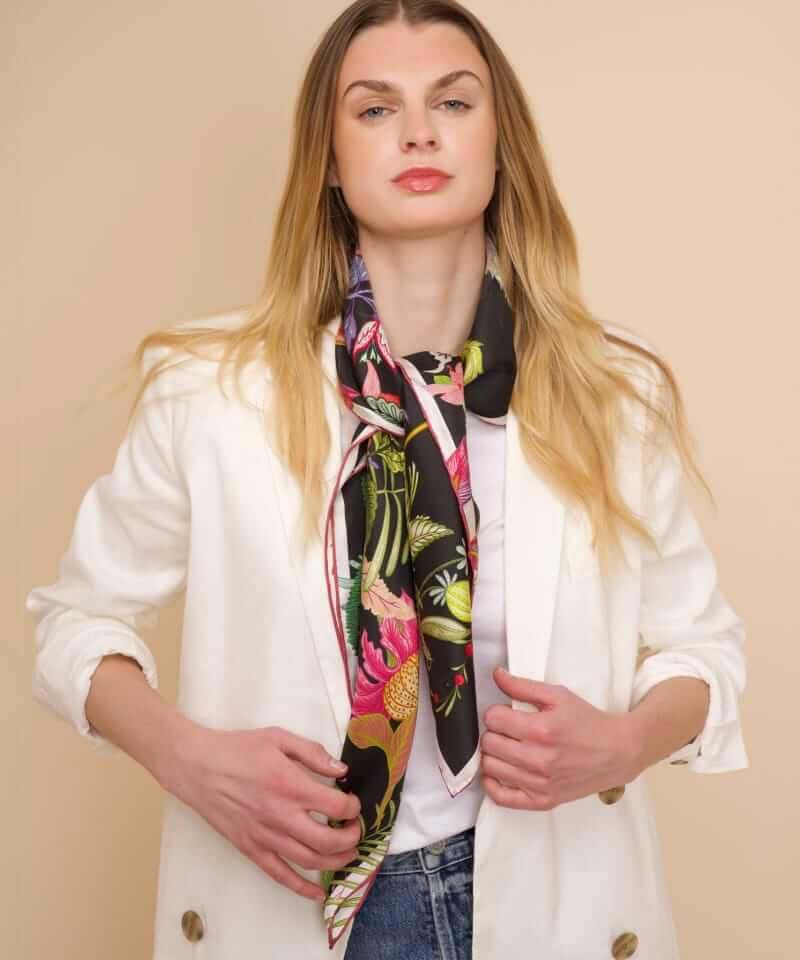 Echo New York Oasis silk square scarf
