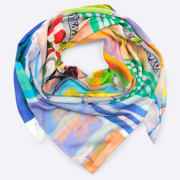 Echo New York Veranda oversized square scarf
