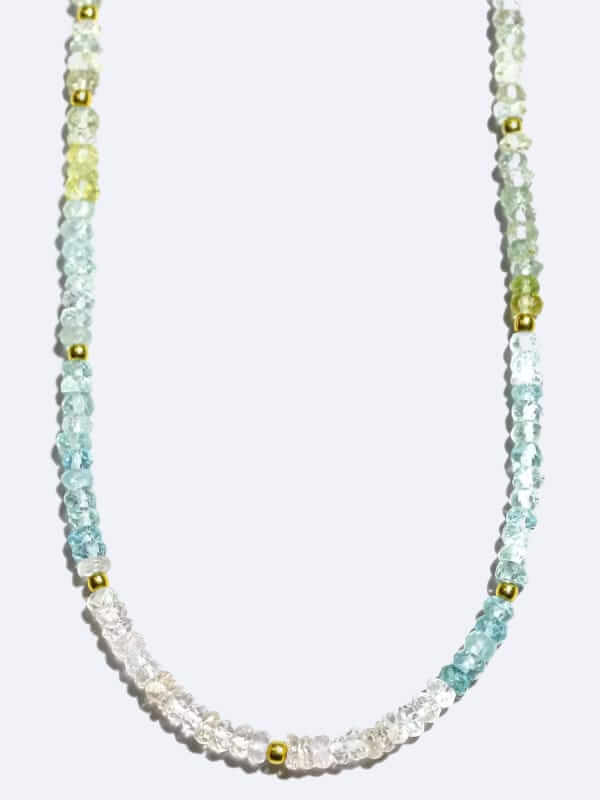 Julia Szendrei Aquamarine moon cycle necklace