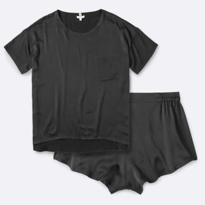 Lunya Silk tee short set