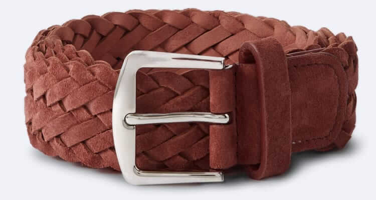 Loro Piana Woven suede belt