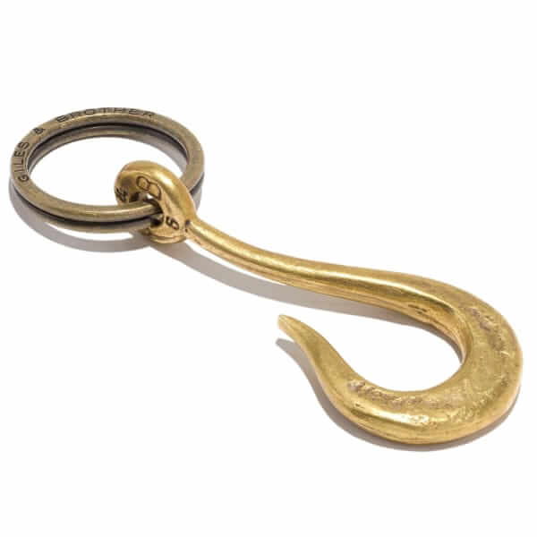 Giles & Brother Brass Hook Keyring