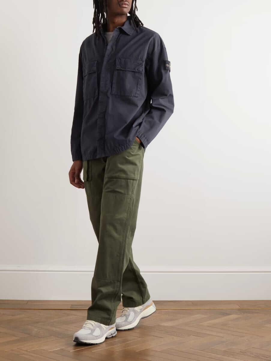 Stone Island Brushed Cotton-Canvas Overshirt