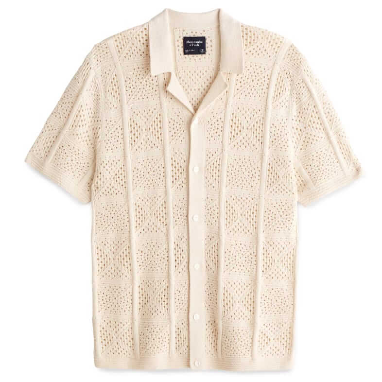 Abercrombie & Fitch Crochet Sweater Polo
