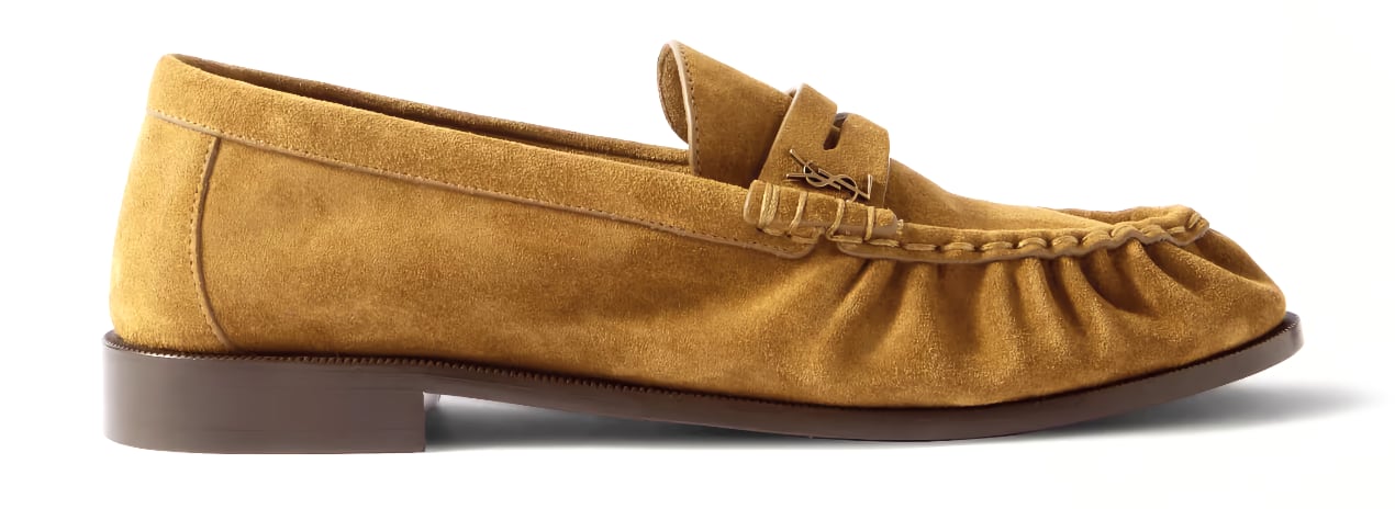 Saint Laurent Suede penny loafer