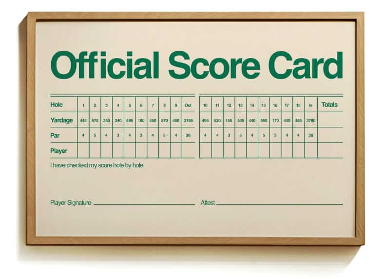 Sandgrain Studio Scorecard print