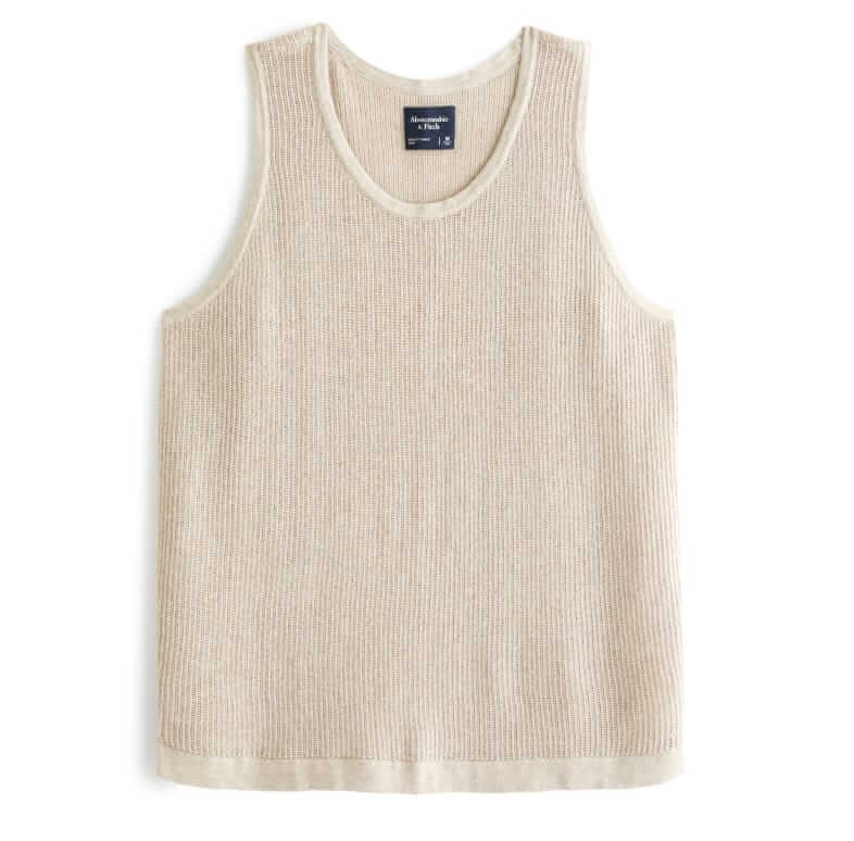 Abercrombie & Fitch crocheted knit tank top