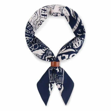 hymeiluely cotton bandana with leather ring