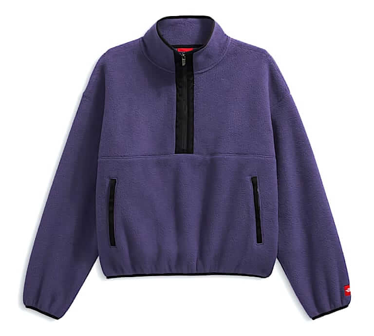 the north face red box half-zip fleece