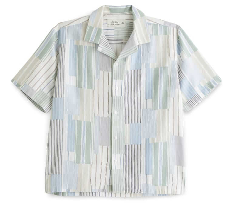 abercrombie & fitch linen-blend shirt