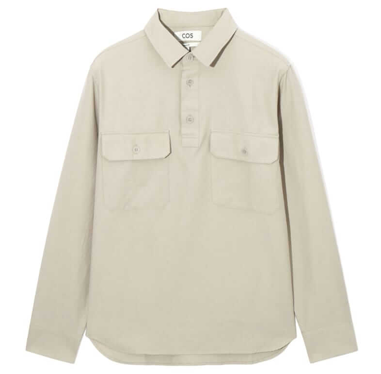 COS Half-placket utility shirt