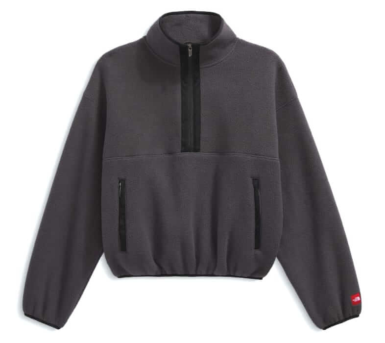 the north face red box half zip fleece