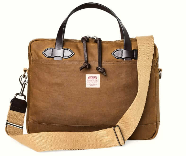 Filson tin cloth compact briefcase