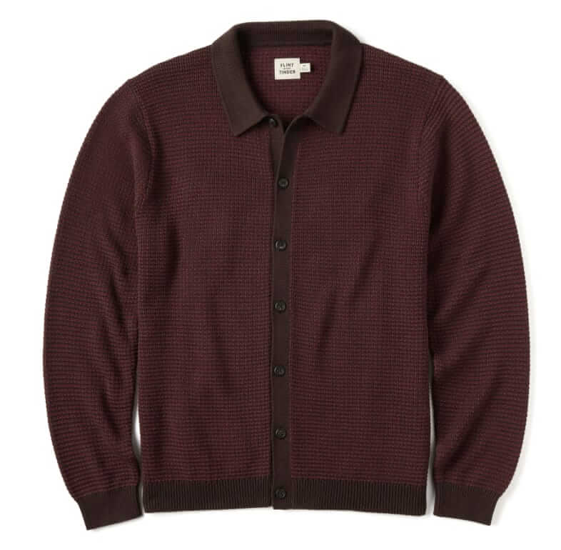 flint and tinder cotton polo cardigan