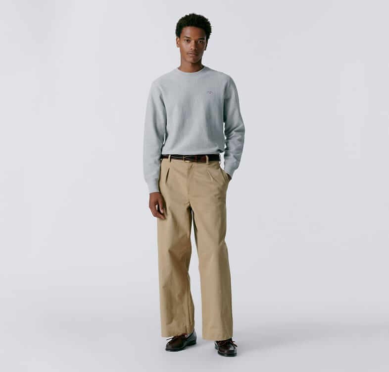 Noah Single-pleat baggy chino