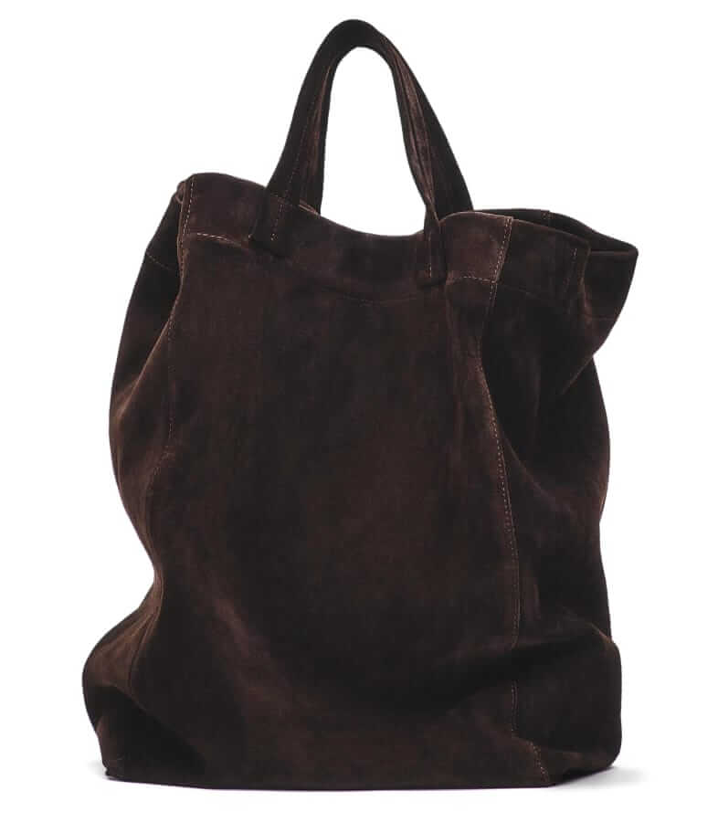 massimo dutti split suede tote