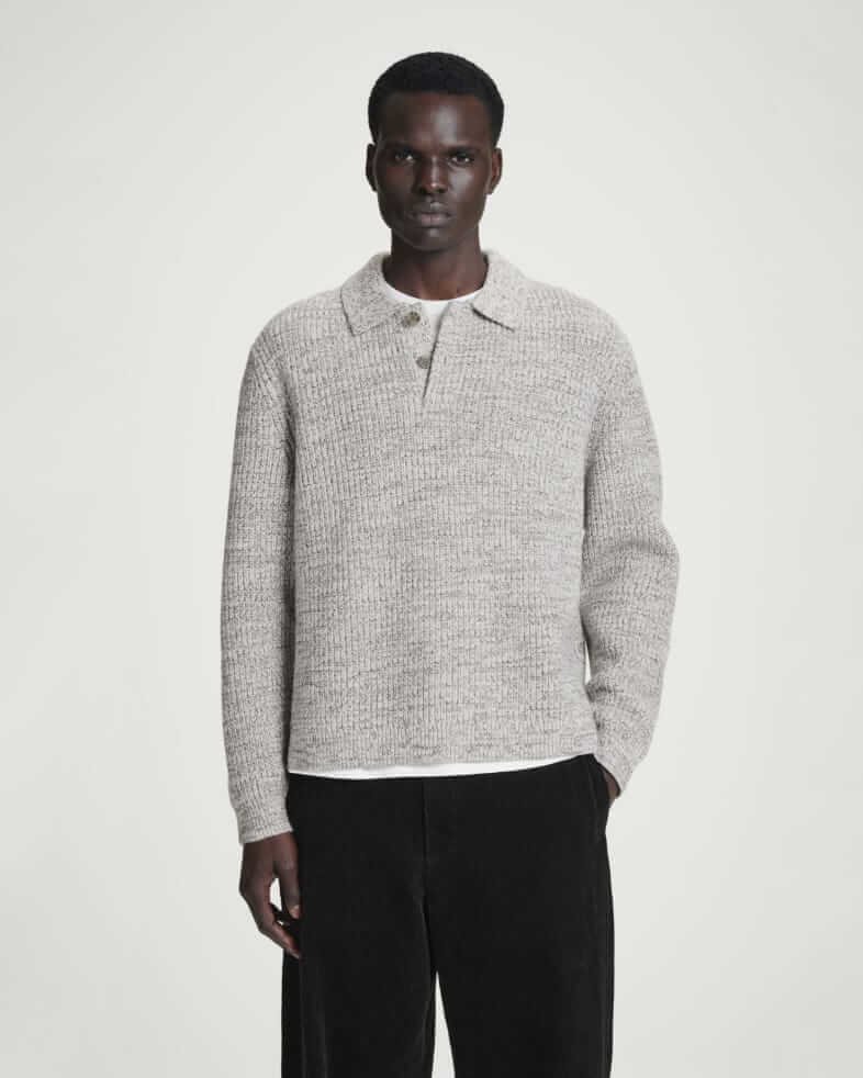 COS Twisted wool knit polo