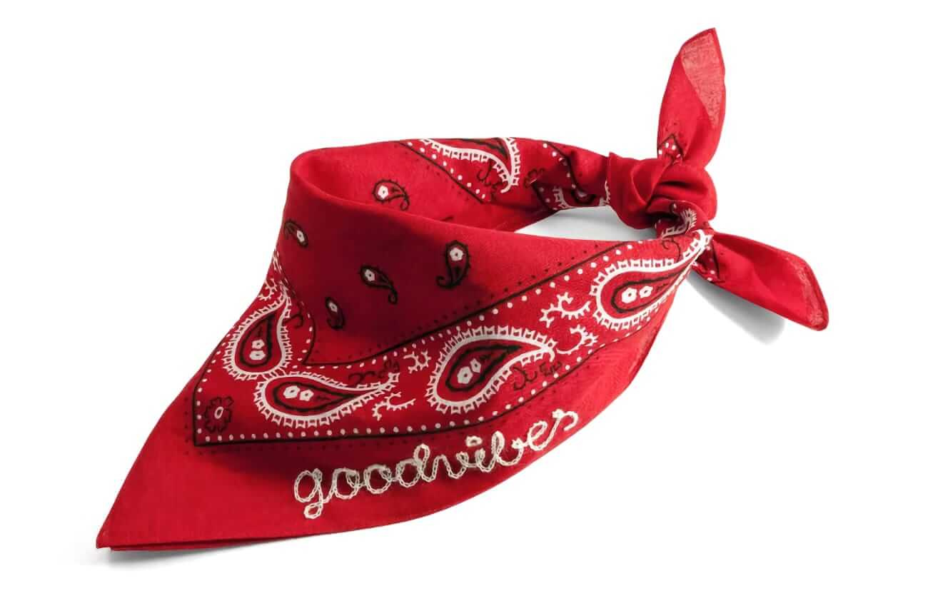 877 Workshop Chainstitch embroidered bandana