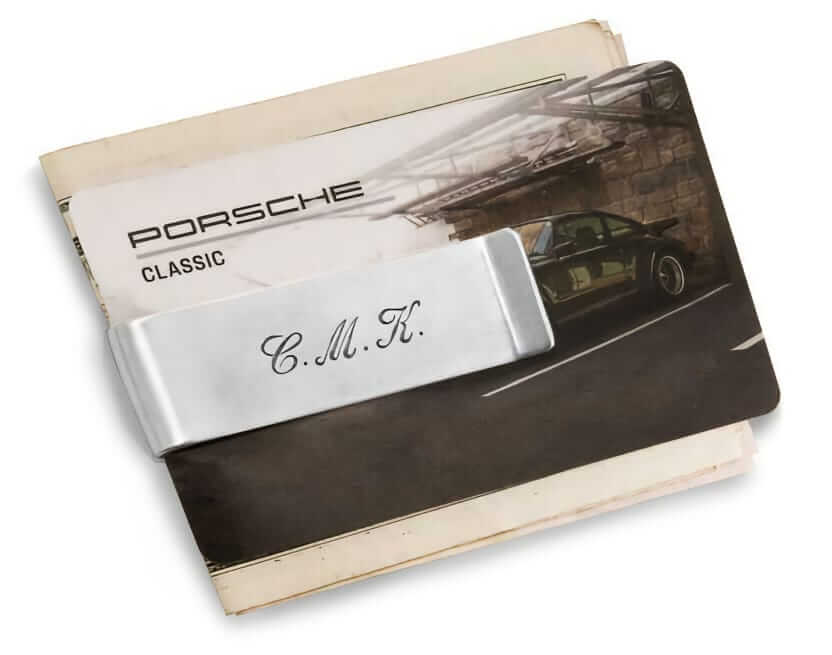 877 Workshop Hand engraved sterling silver money clip