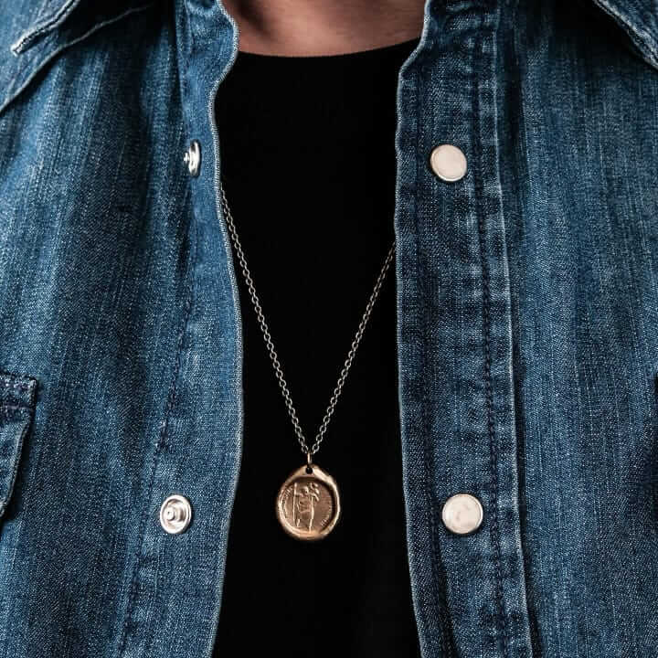 877 Workshop St. Christopher seal necklace