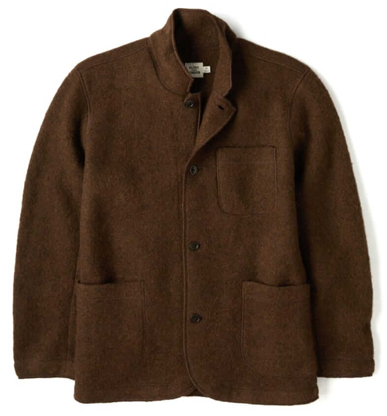 flint and tinder boiled wool chore blazer