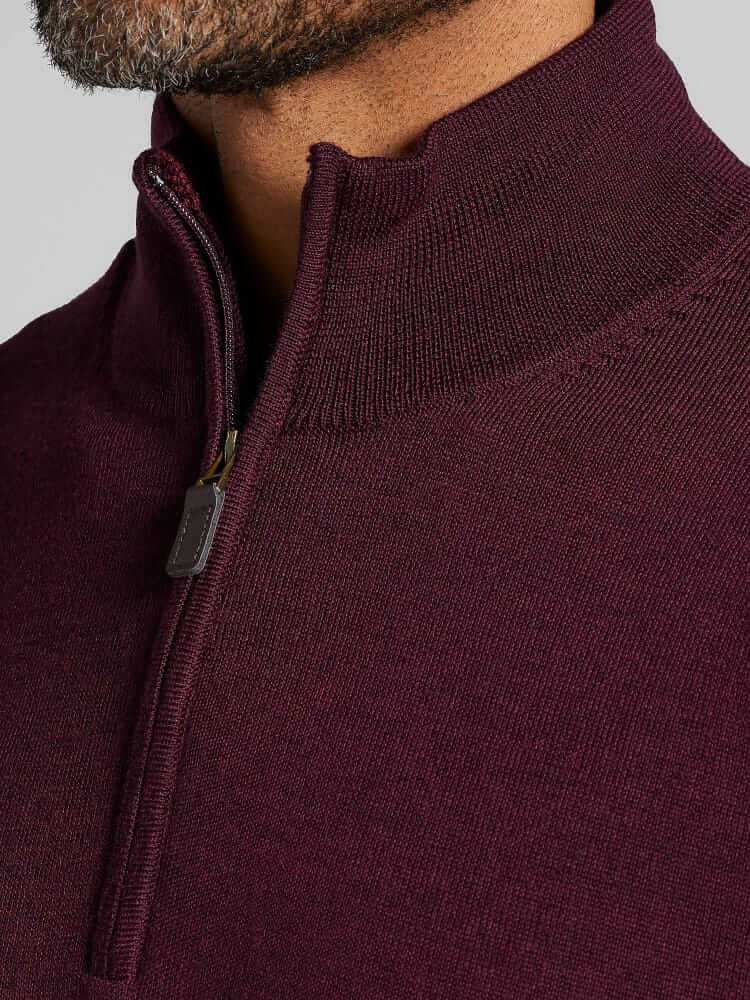 joseph abboud merino wool quarter-zip sweater