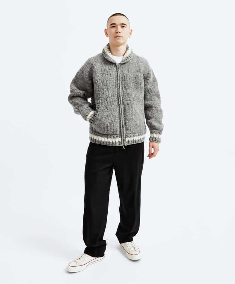Reigning Champ Handknit varsity sweater