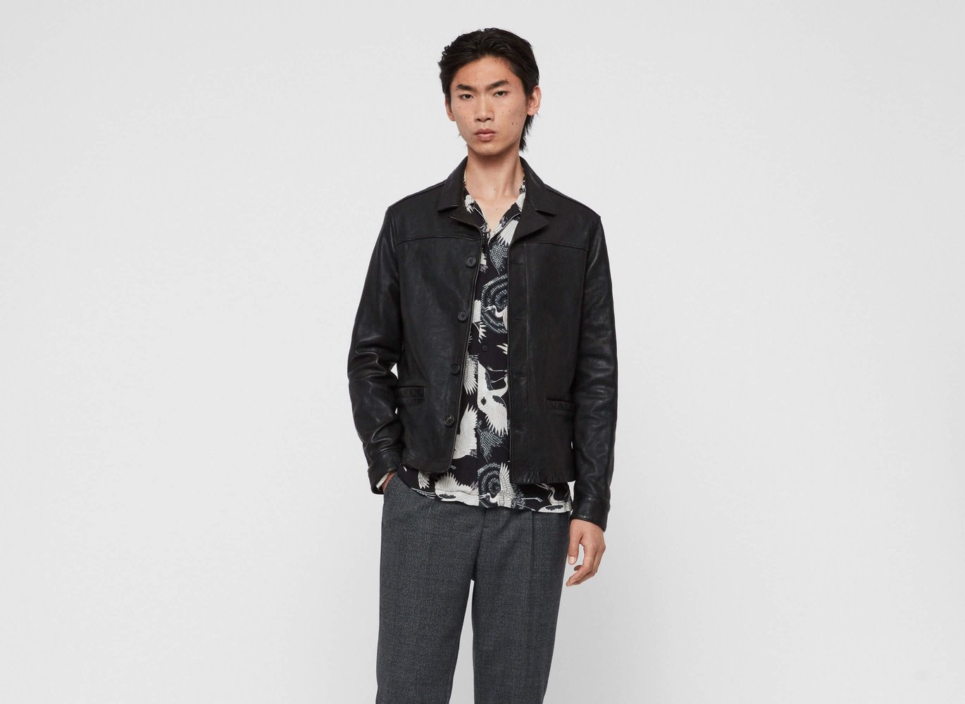 AllSaints Lyme Leather Jacket