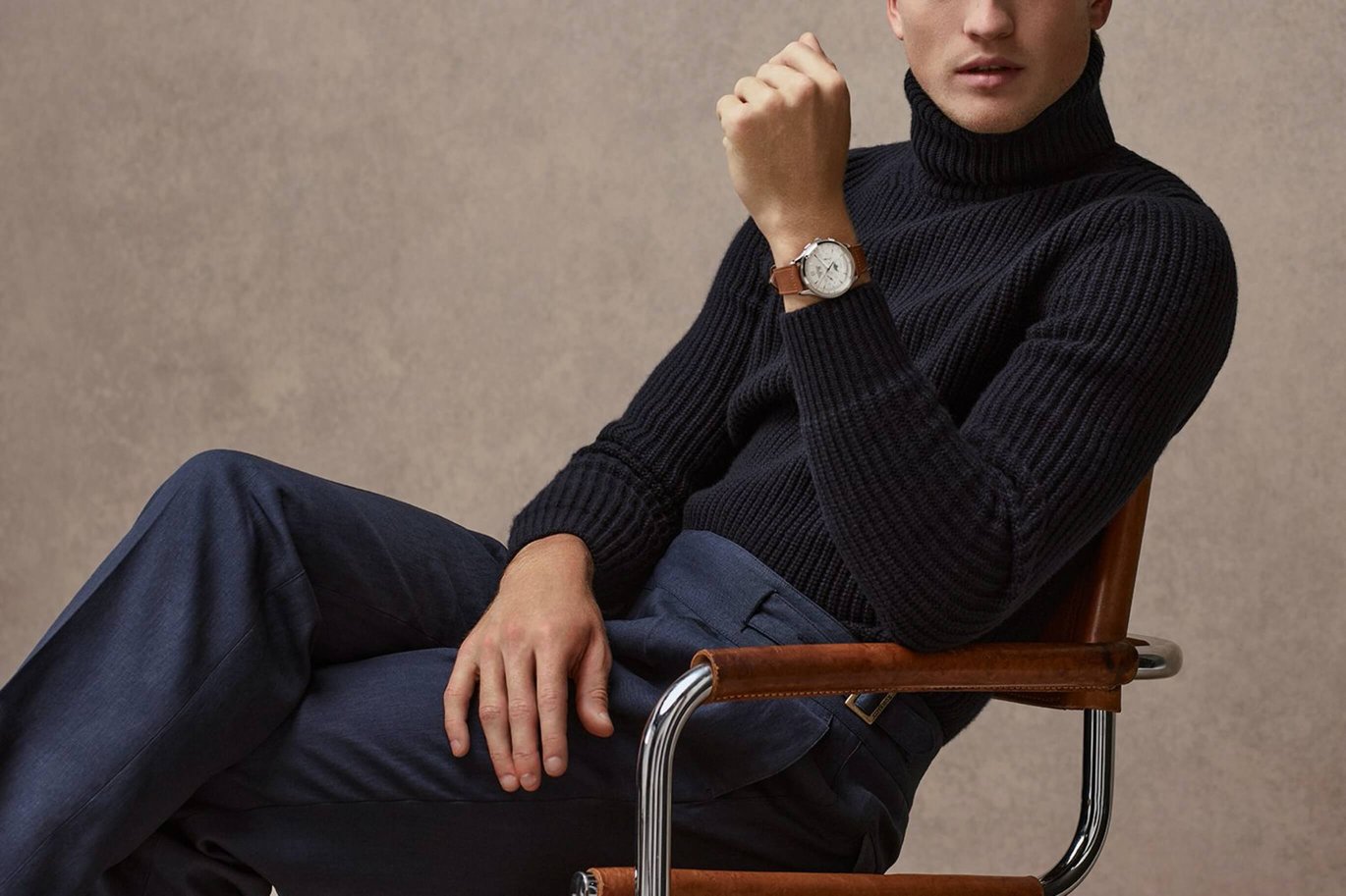 Jaeger-LeCoultre Master Control Calendar Automatic Chronograph 40mm Stainless Steel and Leather Watch