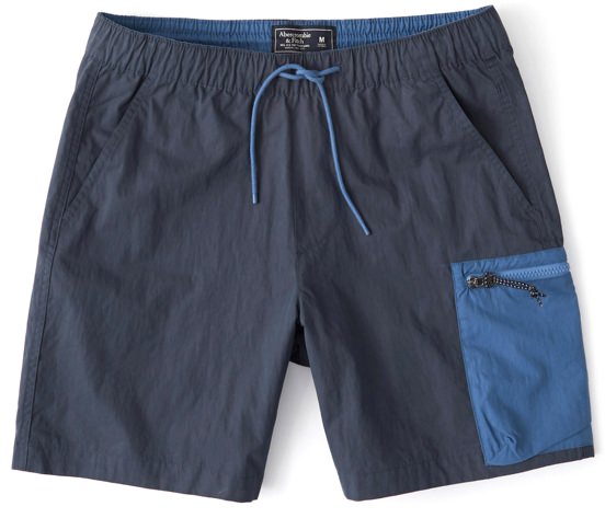 Abercrombie & Fitch Nylon Color Block Shorts