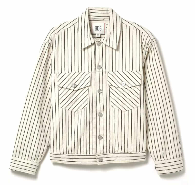 BDG Canvas stripe trucker jacket