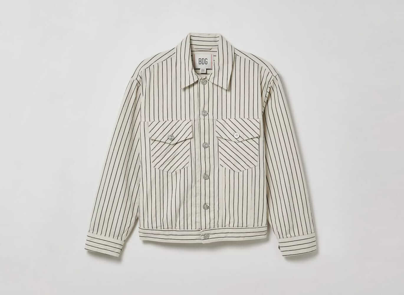 BDG Canvas stripe trucker jacket