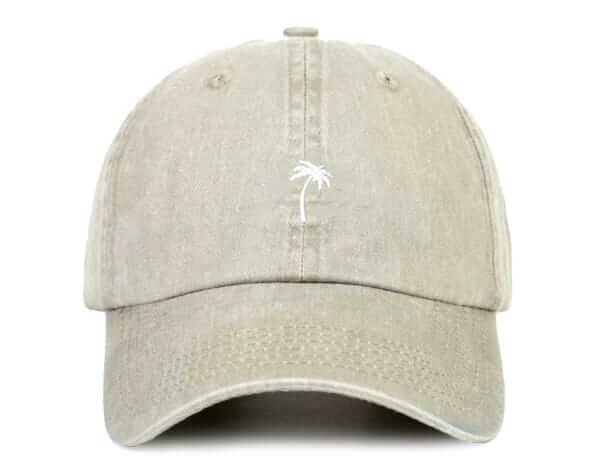 caps washed palm tree cap