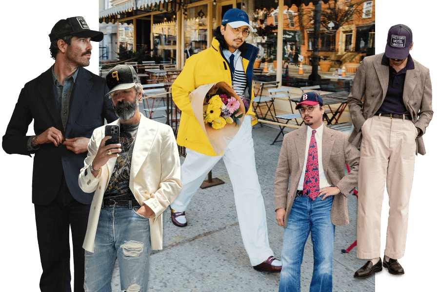 Examples how to wear ball caps for men