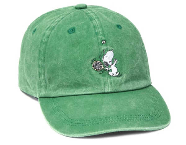 snoopy tennis washed dad hat