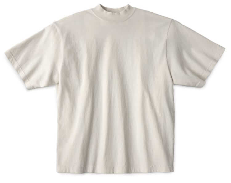 los angeles apparel mock-neck oversized t-shirt
