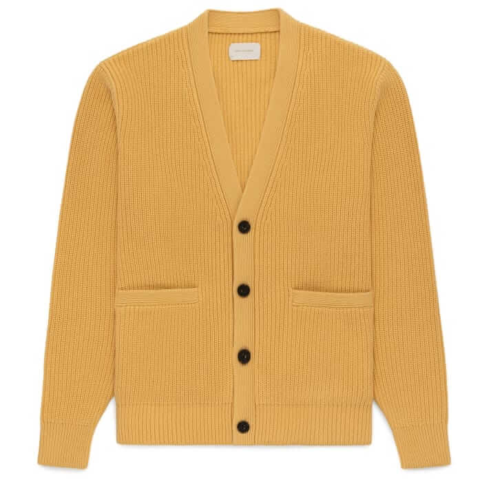 Mens yellow cardigan hotsell