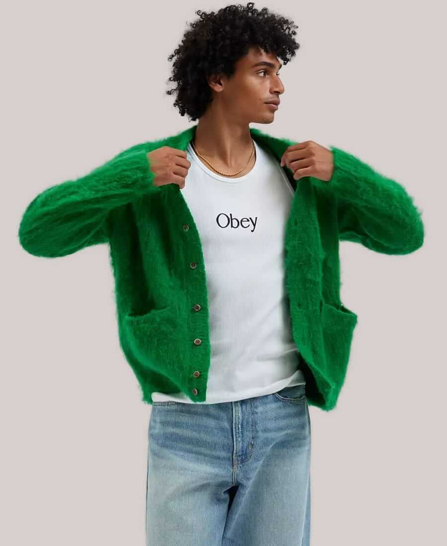 Obey Patron fluffy cardigan