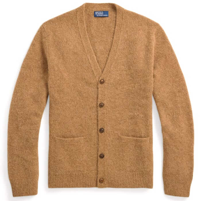 Polo Ralph Lauren Suede-patch cardigan